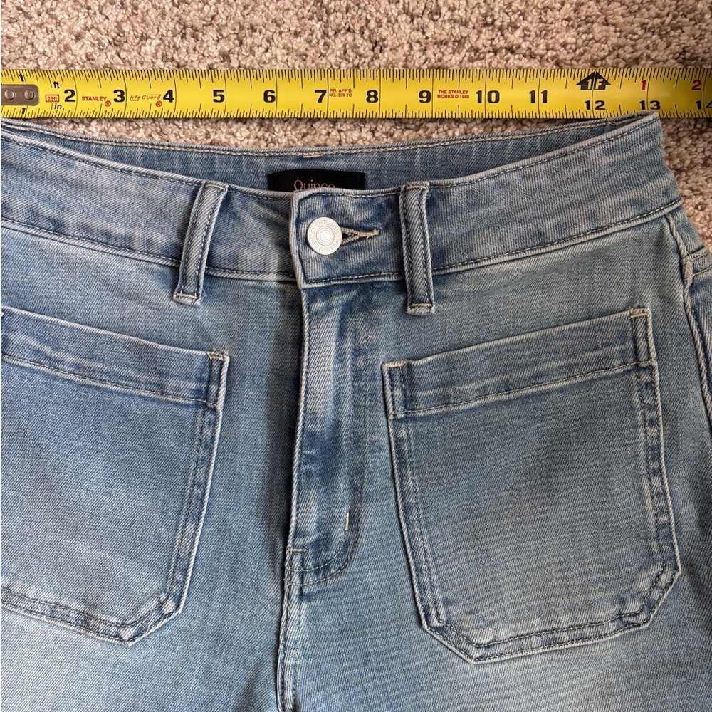 Quince Bella Stretch Patch Pocket Wide Leg Jeans Size 25 - Picture 8 of 10